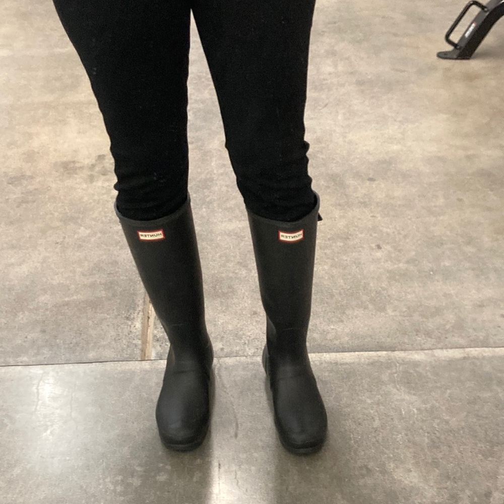 Hunter black boots